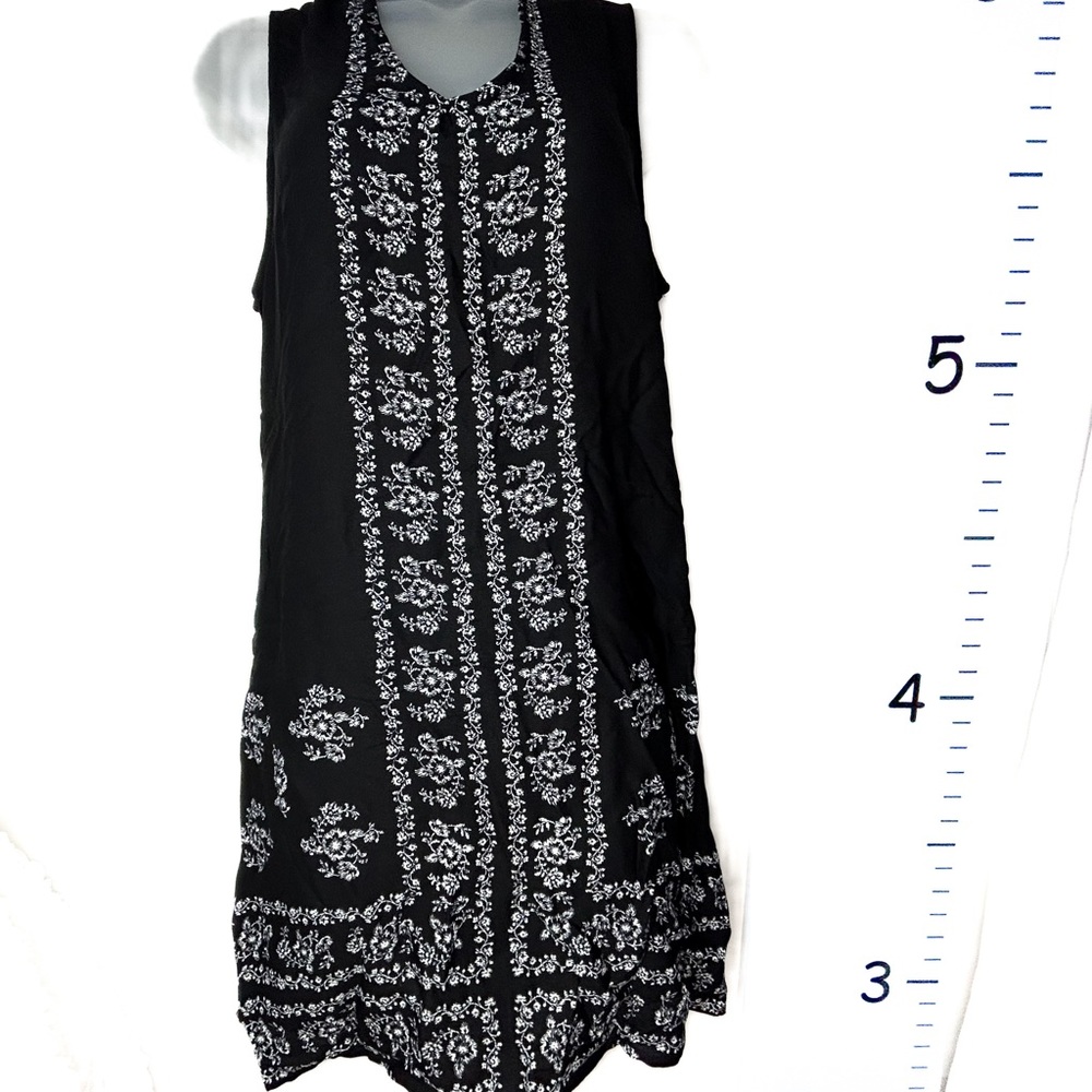 Heart Soul Black & White Floral Dress Large NWT